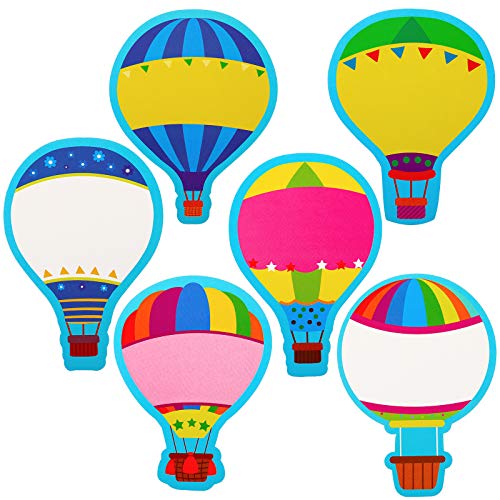 45 Pieces Hot Air Balloons Cut-Outs Hot Air Balloon Bulletin Board Set Colorful Hot Balloons Accents Paper Cutouts with Glue Point Dots for Kids Home Class Office Decor