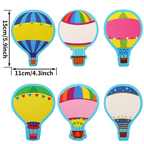 45 Pieces Hot Air Balloons Cut-Outs Hot Air Balloon Bulletin Board Set Colorful Hot Balloons Accents Paper Cutouts with Glue Point Dots for Kids Home Class Office Decor