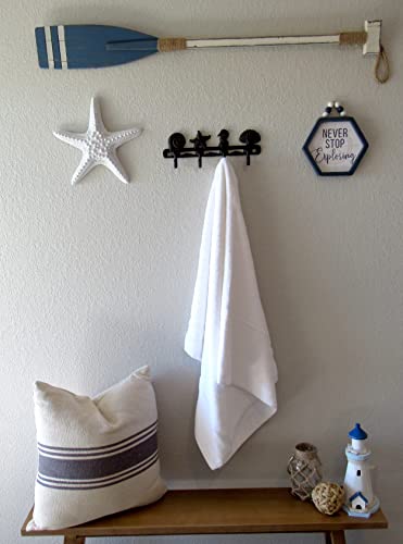 Wallcharmers Rustic Seashell Hooks | Keys, Leashes, & Outdoor Towel Holder