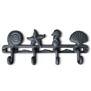wallcharmers rustic seashell hooks | keys, leashes, & outdoor towel holder