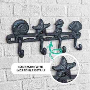 Wallcharmers Rustic Seashell Hooks | Keys, Leashes, & Outdoor Towel Holder