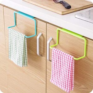 Selomore Over Door Towel Rack Bar Hanging Holder Bathroom Kitchen Cabinet Shelf Rack Silver