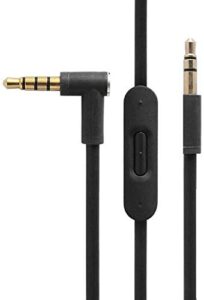 xivip solo replacement cable with in-line microphone and control compatible with beats by dr dre headphones studio pro detox wireless mixr executive pill(black)