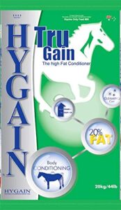 hygain tru gain - high fat conditioner - rice bran oil pellet with vitamin e and selenium