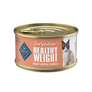 blue buffalo true solutions healthy weight natural weight control adult wet cat food, chicken 3-oz cans (pack of 24)