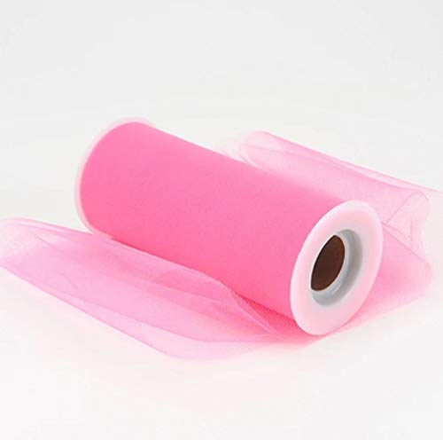 Tulle Fabric - 6in. Wide X 25 Yards (Shocking Pink)