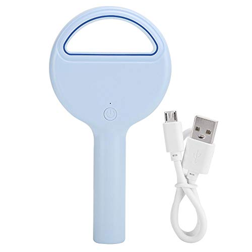 Bladeless Fan, 3-Speed USB Rechargeable Portable Mini Fan Ultra-Low Noise Adjustable Handheld Personal Fan for Kids, Girls, Women, Men, Travel, Indoor, Outdoor(Blue)