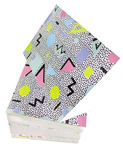 36 Pack All Occasion Assorted Blank Greeting Cards - 80's Retro Rainbow Designs - Blank Greeting Cards with Envelopes Included 4 x 6 Inches Thank You Cards, Birthday Cards, Graduations,Congratulations