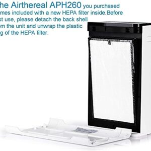 Airthereal Bundle | APH260 Air Purifier and 2-pack Spare Replacement Filter, Pure Morning