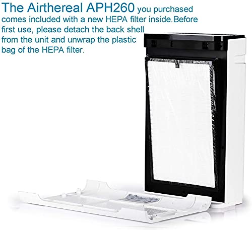 Airthereal Bundle | APH260 Air Purifier and 2-pack Spare Replacement Filter, Pure Morning