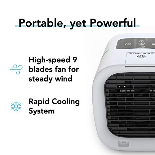 Nordic Hygge AirChill Cooler Evaporative Portable Personal Air Conditioner and Humidifier Fan (L)