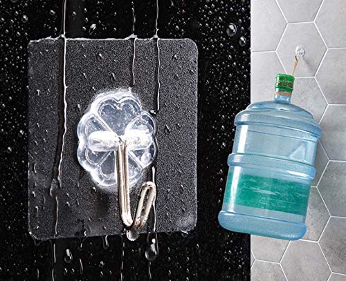 Transparent and Waterproof Adhesive Hooks - Pack of 15