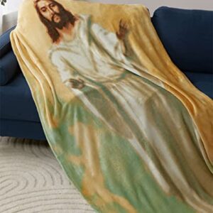 Jesus Christ Religious 50" x 70" Oversized Super Soft Microplush Throw Blanket