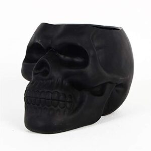 Dashamce Skull Planter Dish Large Flower Pot Container Box Halloween Skull Candy Bowl Desk Decoration