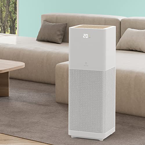 IMUNSEN M-001W Air Purifier with Cypress Wood Filter, H13 True HEPA Filter, 100% Ozone Free, Cyclone Mode, Auto Sleep Mode, Made in Korea - White