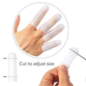 HioIoiH Silicone Finger Protectors 10 Pack, Gel Finger Cots & Protector,Relief from Pain of Finger Tips Cracked, Arthritis