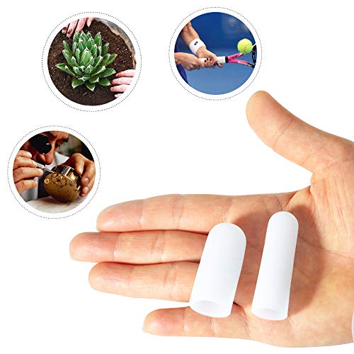 HioIoiH Silicone Finger Protectors 10 Pack, Gel Finger Cots & Protector,Relief from Pain of Finger Tips Cracked, Arthritis