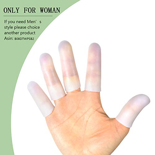 HioIoiH Silicone Finger Protectors 10 Pack, Gel Finger Cots & Protector,Relief from Pain of Finger Tips Cracked, Arthritis