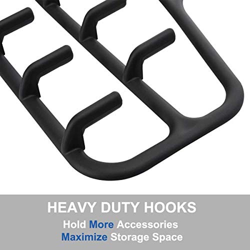 FairyHaus Belt Hanger Organizer 2 Pack, Non Slip Tie Rack Holder, Durable Hanging Closet Accessory Hooks for Belts, Ties, Jewelry, Scarves, Tank Tops, Black