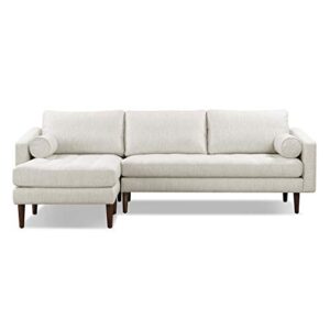 poly & bark sofa, bright ash, left-facing sectional