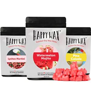 happy wax cocktail scented natural soy wax melts – 6 oz. of scented wax melts, made in usa