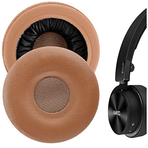 Geekria QuickFit Replacement Ear Pads for AKG Y40 Y45 Y45BT Headphones Earpads, Headset Ear Cushion Repair Parts (Brown)