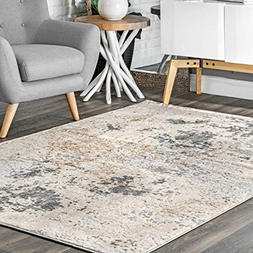 nuLOOM Chastin Modern Abstract Area Rug, 9' x 12', Beige