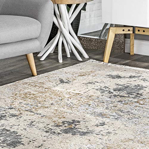 nuLOOM Chastin Modern Abstract Area Rug, 9' x 12', Beige