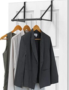 simple houseware over the door clothes hanging rod, black
