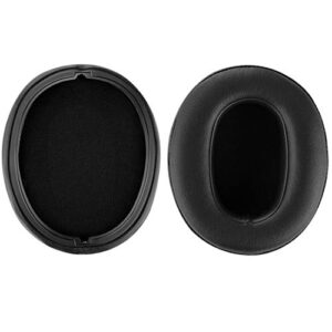 Geekria QuickFit Protein Leather Replacement Ear Pads for Sony WH-XB900N Headphones Earpads, Headset Ear Cushion Repair Parts (Black)