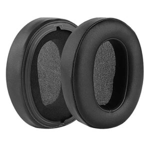 Geekria QuickFit Protein Leather Replacement Ear Pads for Sony WH-XB900N Headphones Earpads, Headset Ear Cushion Repair Parts (Black)