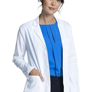 Cherokee Women Scrubs Lab Coat 28'' Consultation CK451, M, White