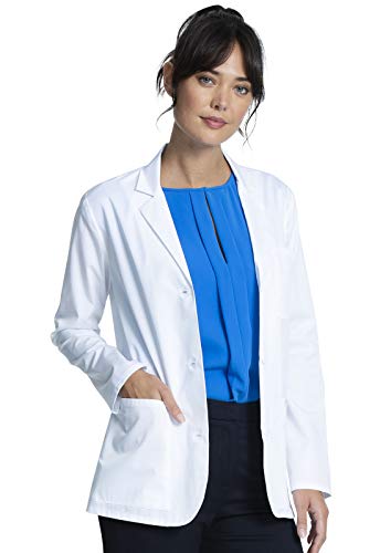 Cherokee Women Scrubs Lab Coat 28'' Consultation CK451, M, White