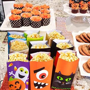 90PCS Halloween Treat Bags Party Favors - Trick or Treat Candy Goodie Gift Bag Stuffer Filler Paper Supplies Decorations with 90 Stickers