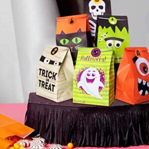 90PCS Halloween Treat Bags Party Favors - Trick or Treat Candy Goodie Gift Bag Stuffer Filler Paper Supplies Decorations with 90 Stickers