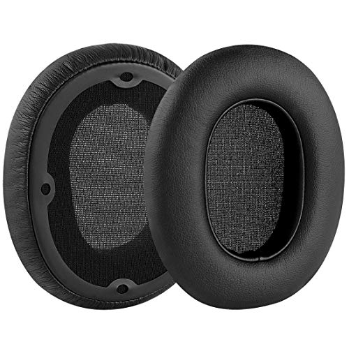 Geekria QuickFit Protein Leather Replacement Ear Pads for Meze 99 Classics, Meze 99 Neo Headphones Earpads, Headset Ear Cushion Repair Parts (Black)