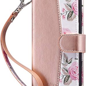 ULAK Compatible with iPhone 8 Plus Case, iPhone 7 Plus Wallet Case for Women, PU Leather Wallet Case with Card Holders Kickstand Protective Flip Cover for iPhone 7 Plus/8 Plus 5.5 Inch, Floral