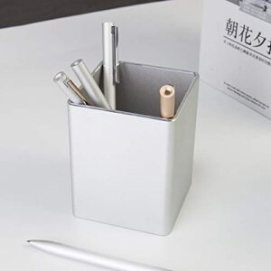 Metal Square Desk Pen Pencil Organizer Cup Storage Holder Aluminum Container Stationery Office School Supplies/for Holding Pencils, Pens, Highlighters, Markers, Scissors