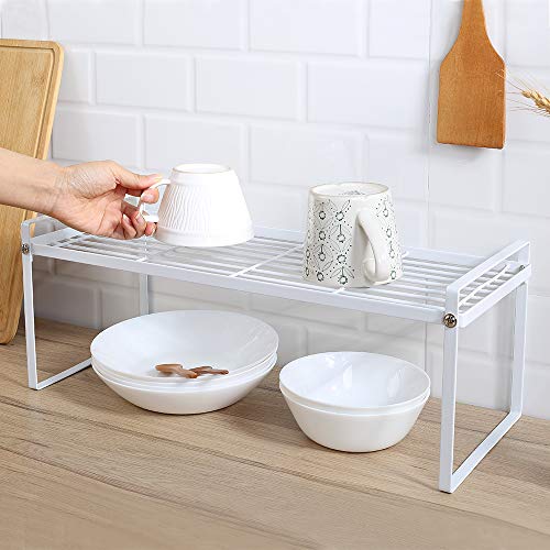 Poeland Kitchen Cabinet Storage Shelf Rack - Steel Metal Frame - Rust Resistant Coating for Home Kitchen and Bathroom