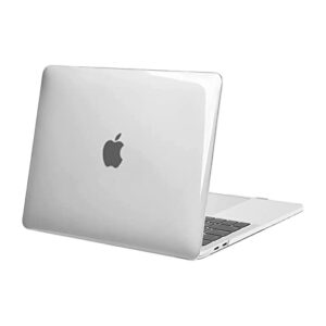 mosiso compatible with macbook pro 13 inch case 2023, 2022, 2021, 2020-2016 m2 m1 a2338 a2251 a2289 a2159 a1989 a1708 a1706 with/without touch bar, plastic hard shell case cover, crystal clear
