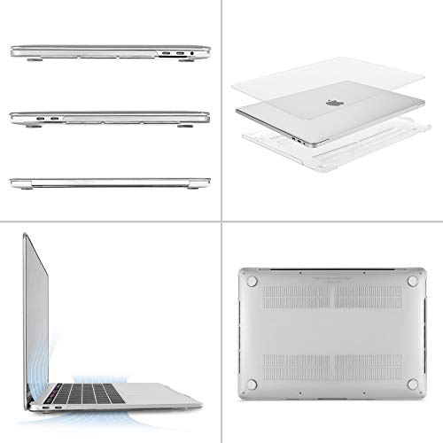 MOSISO Compatible with MacBook Pro 13 inch Case 2023, 2022, 2021, 2020-2016 M2 M1 A2338 A2251 A2289 A2159 A1989 A1708 A1706 with/Without Touch Bar, Plastic Hard Shell Case Cover, Crystal Clear