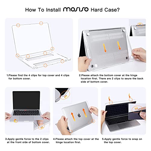 MOSISO Compatible with MacBook Pro 13 inch Case 2023, 2022, 2021, 2020-2016 M2 M1 A2338 A2251 A2289 A2159 A1989 A1708 A1706 with/Without Touch Bar, Plastic Hard Shell Case Cover, Crystal Clear