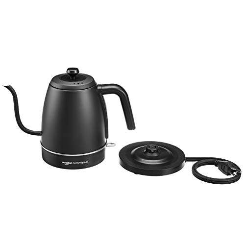 AmazonCommercial Black Stainless Steel Electric Gooseneck Kettle