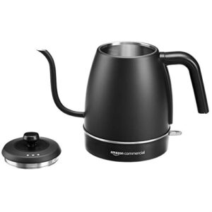 AmazonCommercial Black Stainless Steel Electric Gooseneck Kettle