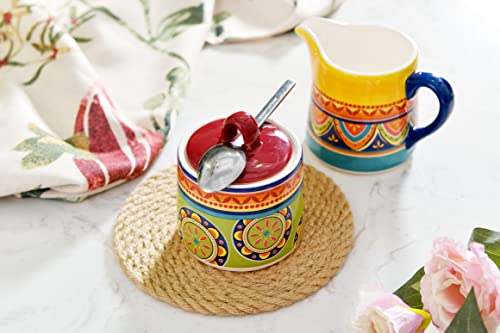 Bico Tunisian Ceramic Sugar and Cream Set, Dishwasher Safe