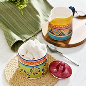 Bico Tunisian Ceramic Sugar and Cream Set, Dishwasher Safe