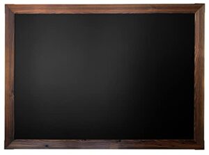 loddie doddie magnetic chalkboard - easy-to-erase large chalkboard for wall decor and kitchen - hanging black chalkboards (46x34.5, rustic frame)