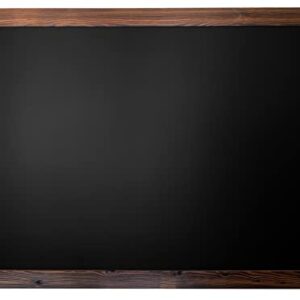 Loddie Doddie Magnetic Chalkboard - Easy-to-Erase Large Chalkboard for Wall Decor and Kitchen - Hanging Black Chalkboards (46x34.5, Rustic Frame)