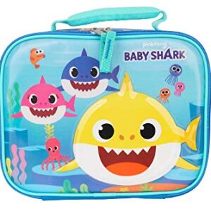 AI ACCESSORY INNOVATIONS Baby Shark Lunch Box for Kids & Toddlers, Girls & Boys Insulated Lunch Bag With Padded Carrying Handle