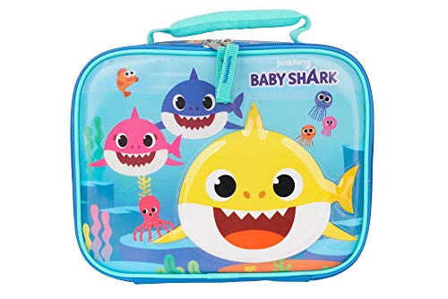 AI ACCESSORY INNOVATIONS Baby Shark Lunch Box for Kids & Toddlers, Girls & Boys Insulated Lunch Bag With Padded Carrying Handle